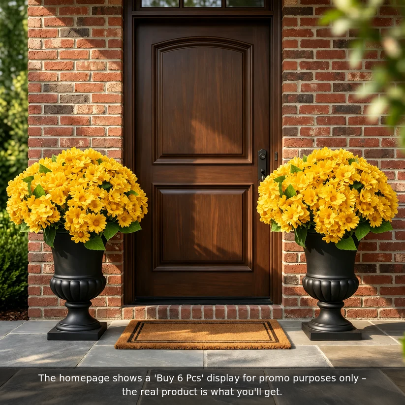 🍁 Artificial Fall Chrysanthemum Mums: Vibrant UV-Resistant Outdoor Autumn Flowers! 🍂