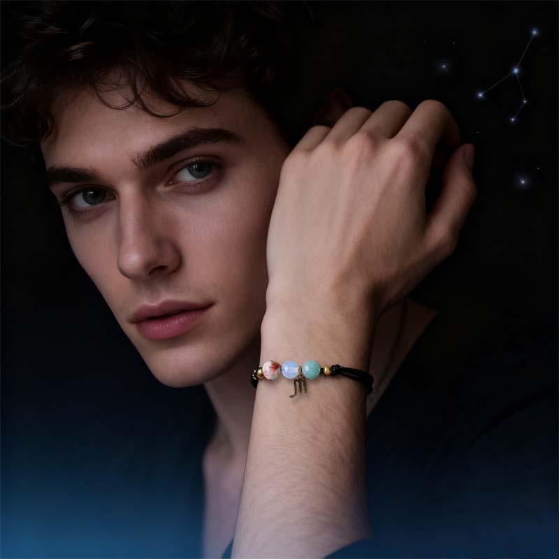 🌌 Cosmic Calibrator ✨ | Zodiac Bracelet 12 Constellations 🌙 | Handmade & Magnetically Optimized 🛡️