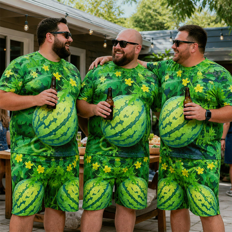 🍉 Funny Watermelon Graphic Tee Matching T‑Shirts Set