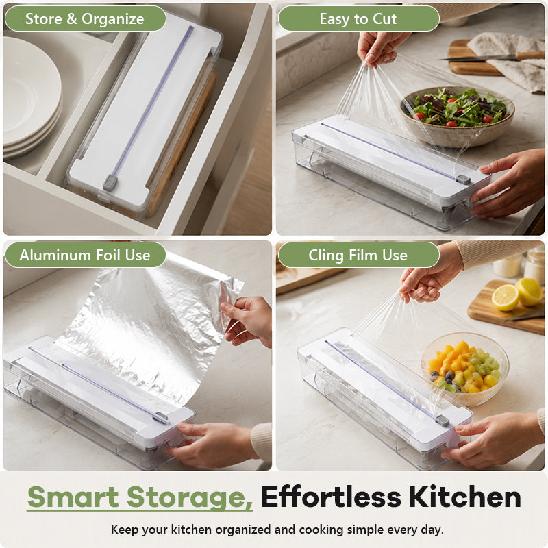 ✨ Premium Kitchen Cutter & Organizer – For Plastic Wrap and Aluminum Foil