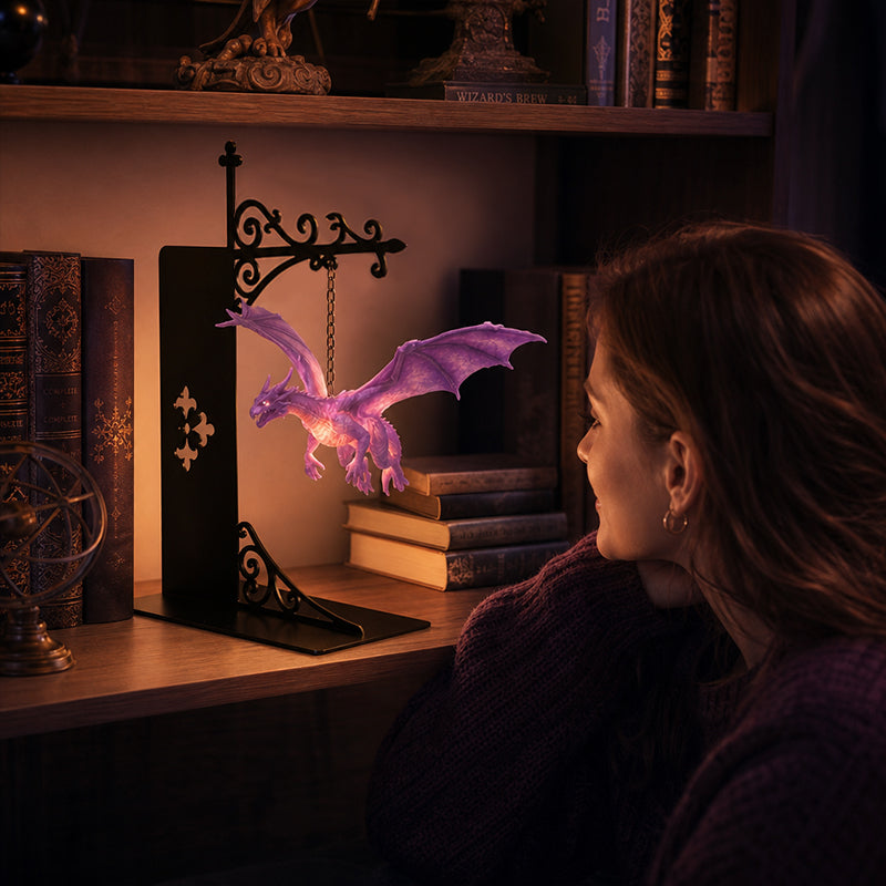 🐉 Dragon Bookshelf Lamp - Enchanting Floating Dragon Night Light
