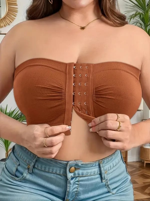 ⌛buy more, save more💞Large strapless bra with breathable front closur
