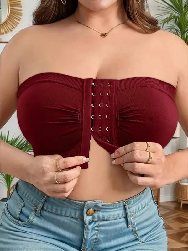 ⌛buy more, save more💞Large strapless bra with breathable front closur