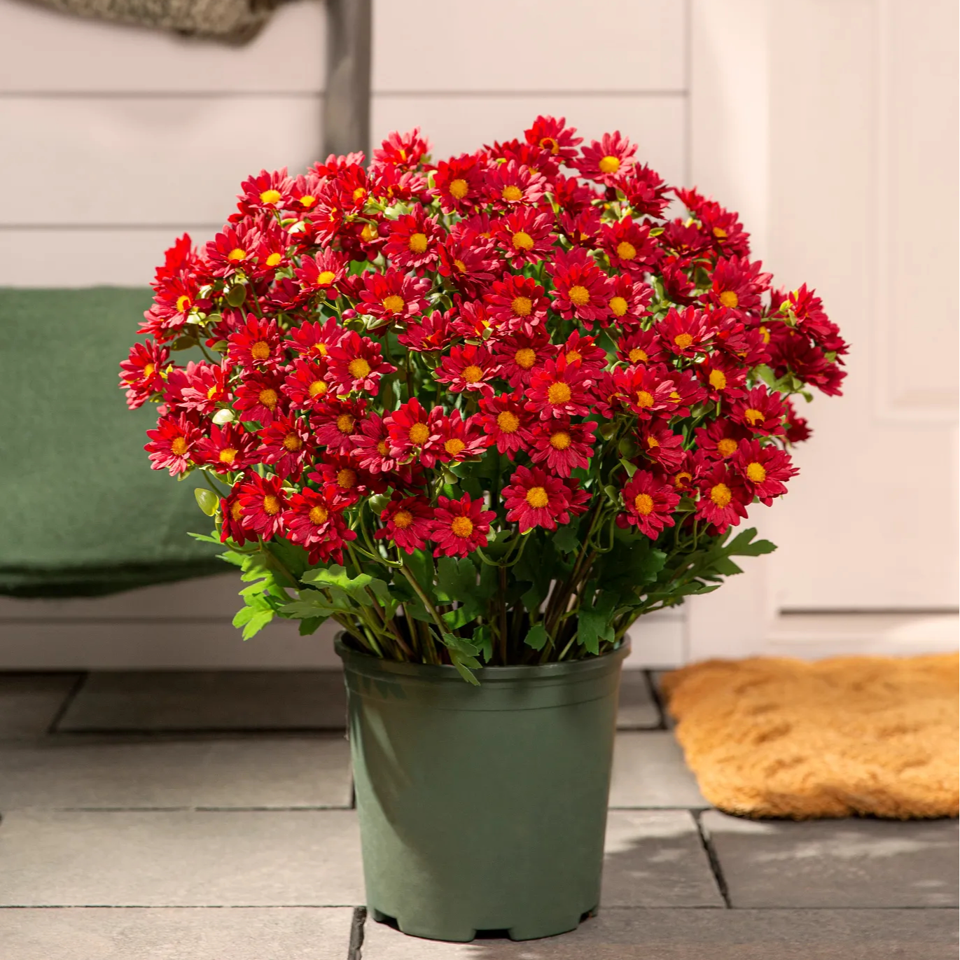 🍁 Artificial Fall Chrysanthemum Mums: Vibrant UV-Resistant Outdoor Autumn Flowers! 🍂