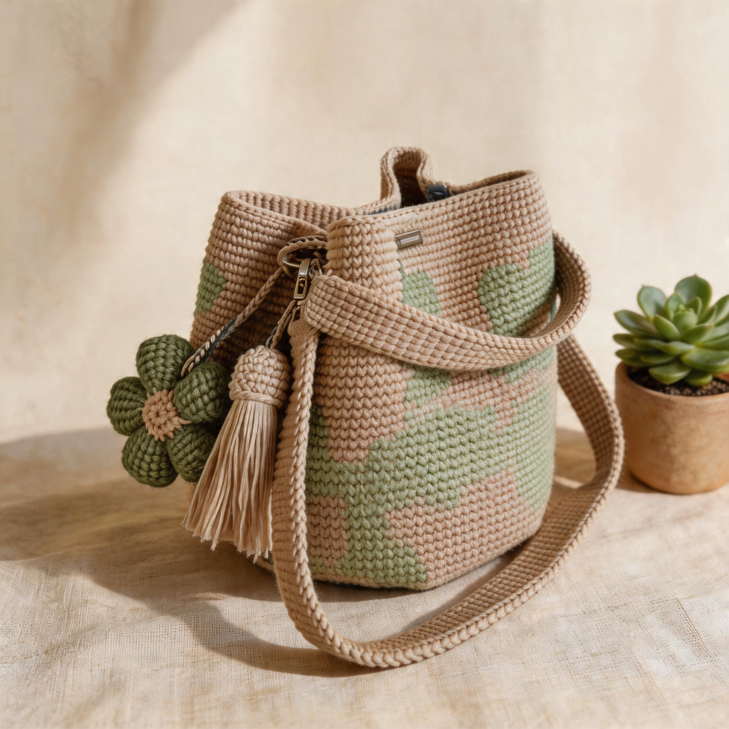 🏆 Promotion 49% OFF🧵🌸Handmade Crochet Flower Tote 🌼✨