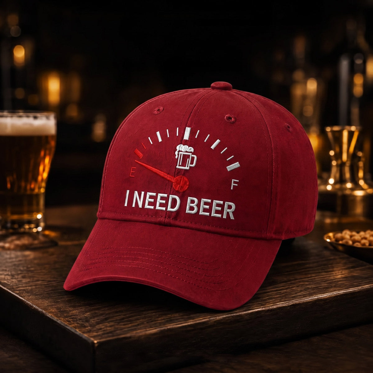 🔥LAST DAY 50% OFF - 🍺 ‘I NEED BEER’ Embroidered Baseball Cap – Unisex Novelty Cap 🧢