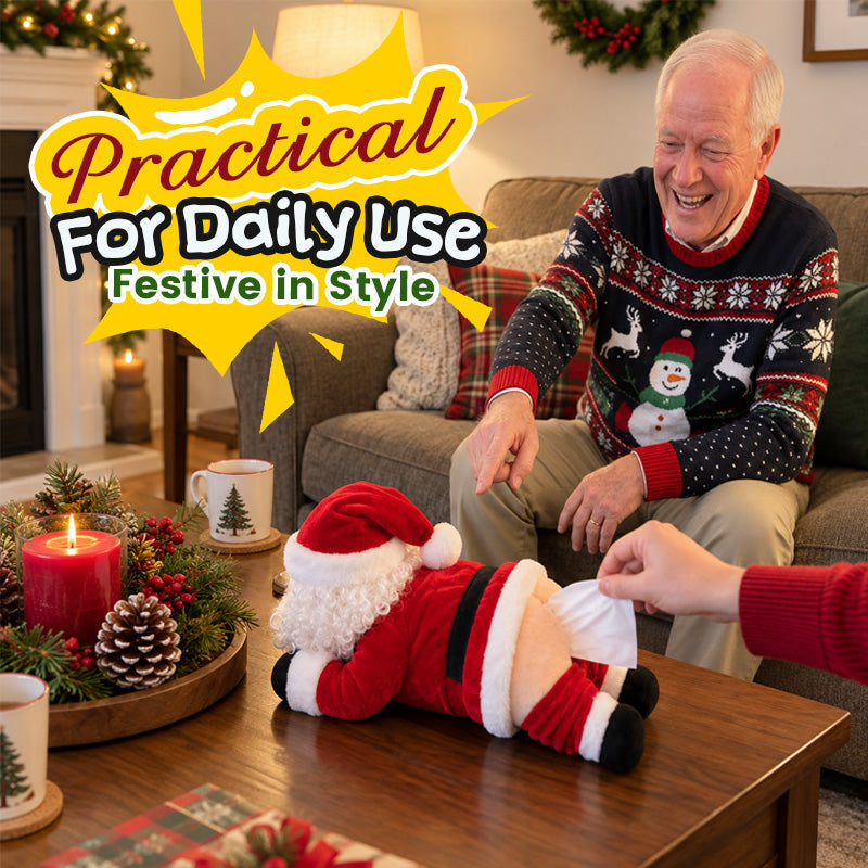 🍑 Hilarious Santa Claus Rear Tissue Box Cover 🎅