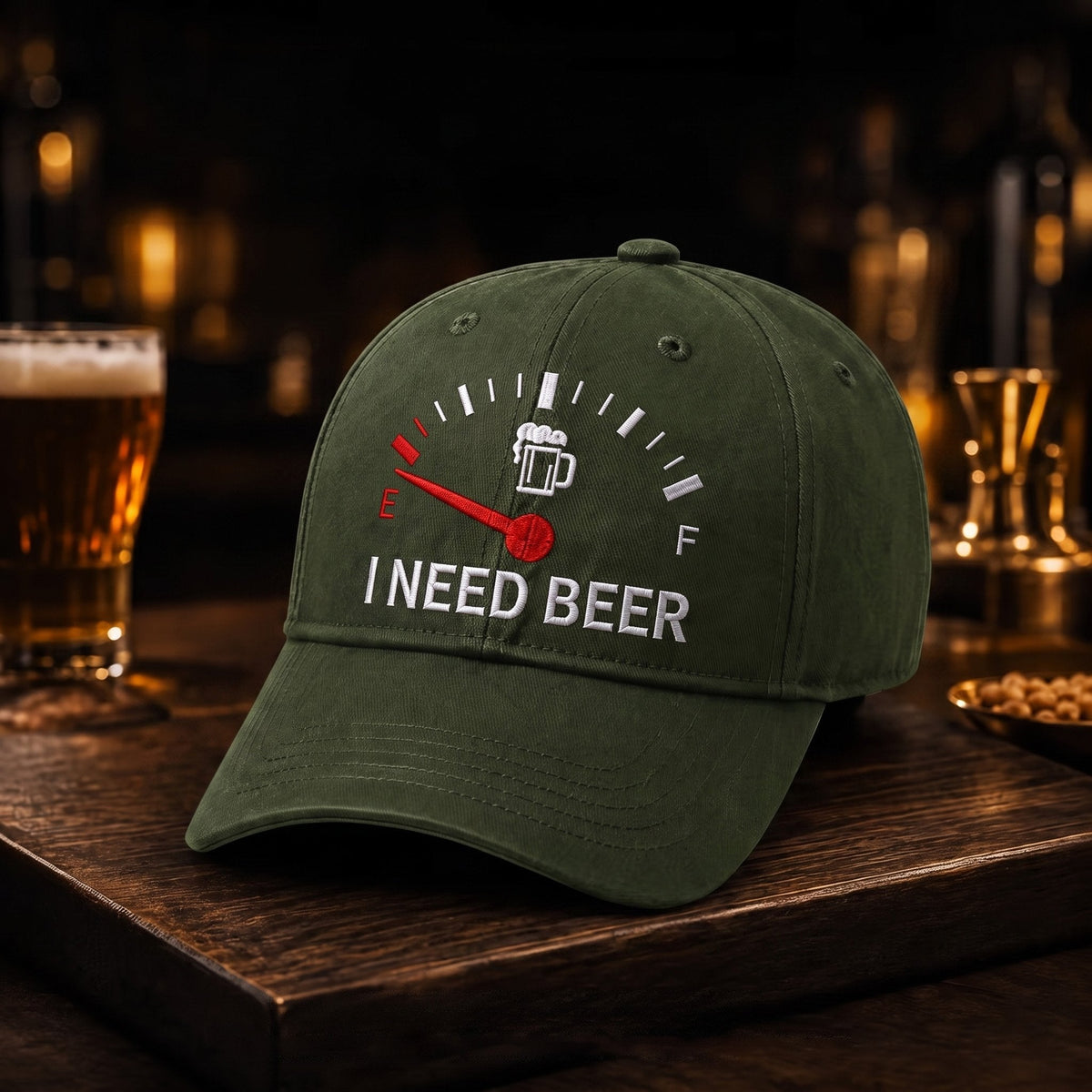 🔥LAST DAY 50% OFF - 🍺 ‘I NEED BEER’ Embroidered Baseball Cap – Unisex Novelty Cap 🧢