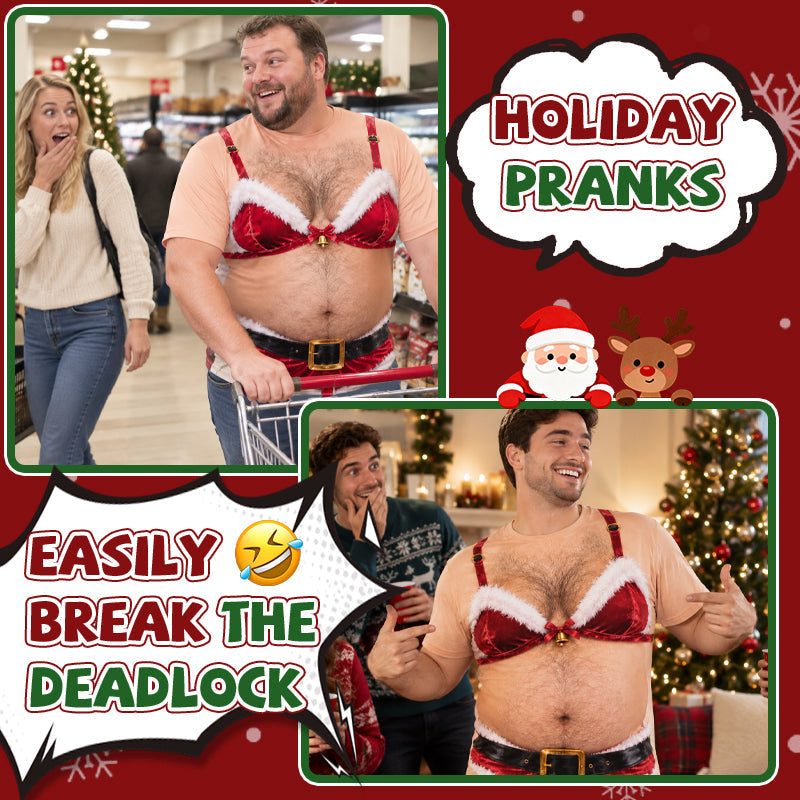 🎄 Hilarious Christmas Belly Illusion Costume – Funny Fancy Dress Outfit