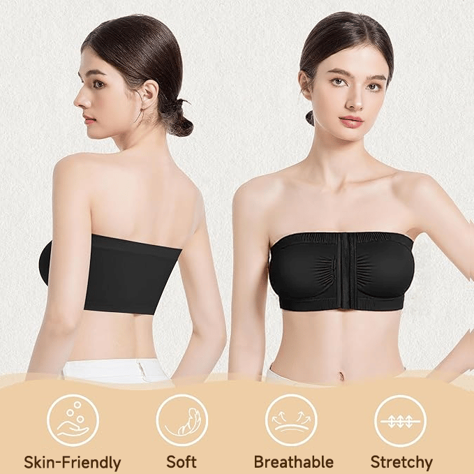⌛buy more, save more💞Large strapless bra with breathable front closur