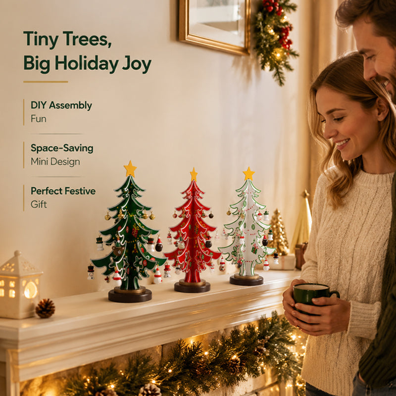 🎄 DIY Wooden Christmas Tree Ornament — Tabletop Festive Decor Kit