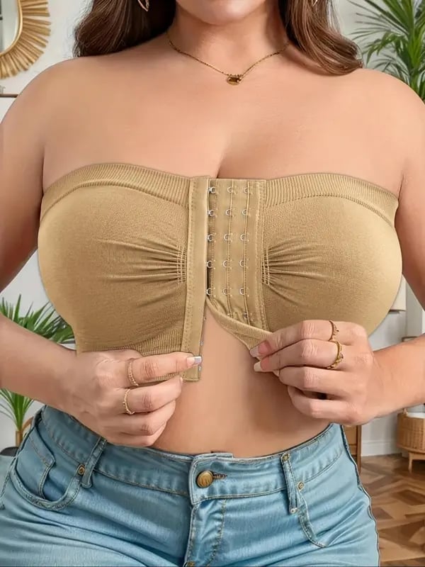 ⌛buy more, save more💞Large strapless bra with breathable front closur