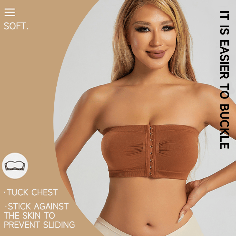 ⌛buy more, save more💞Large strapless bra with breathable front closur