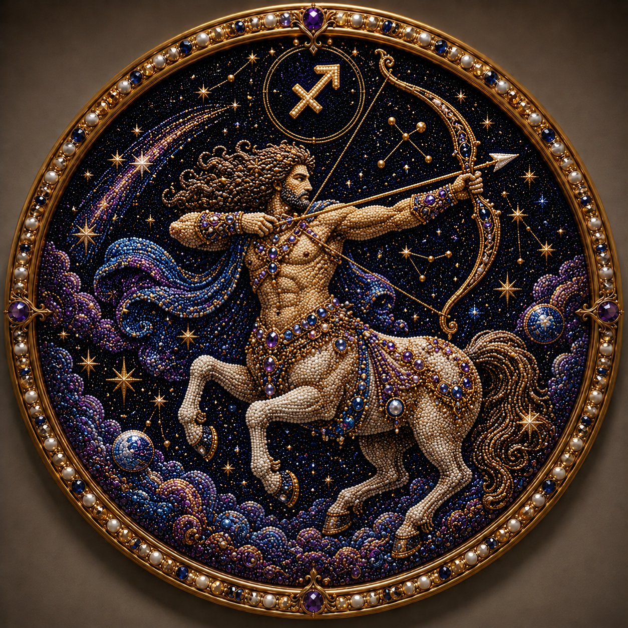 🌙 Magic On Your Wall! Luxury 3D Zodiac Pearl Art For A Cozy Home 🔮