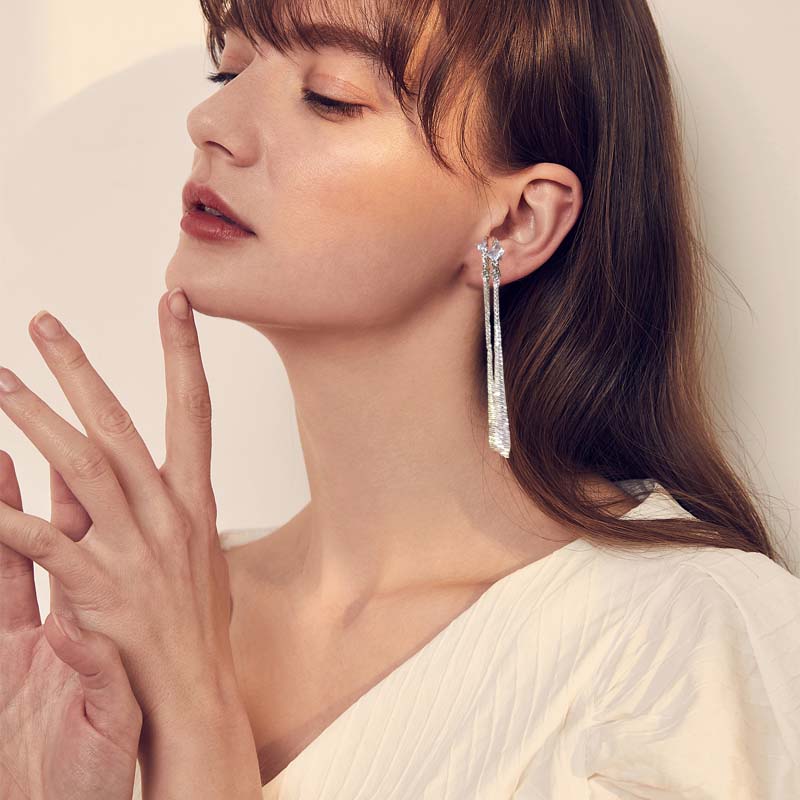 🌟Long earrings with tasse