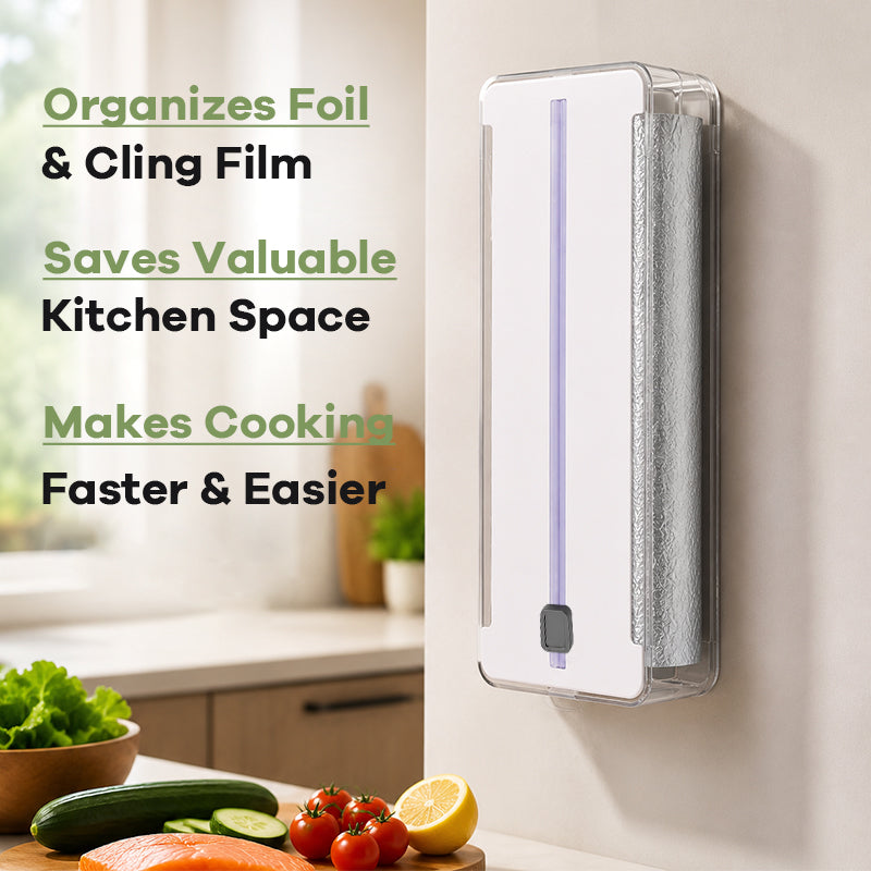 ✨ Premium Kitchen Cutter & Organizer – For Plastic Wrap and Aluminum Foil