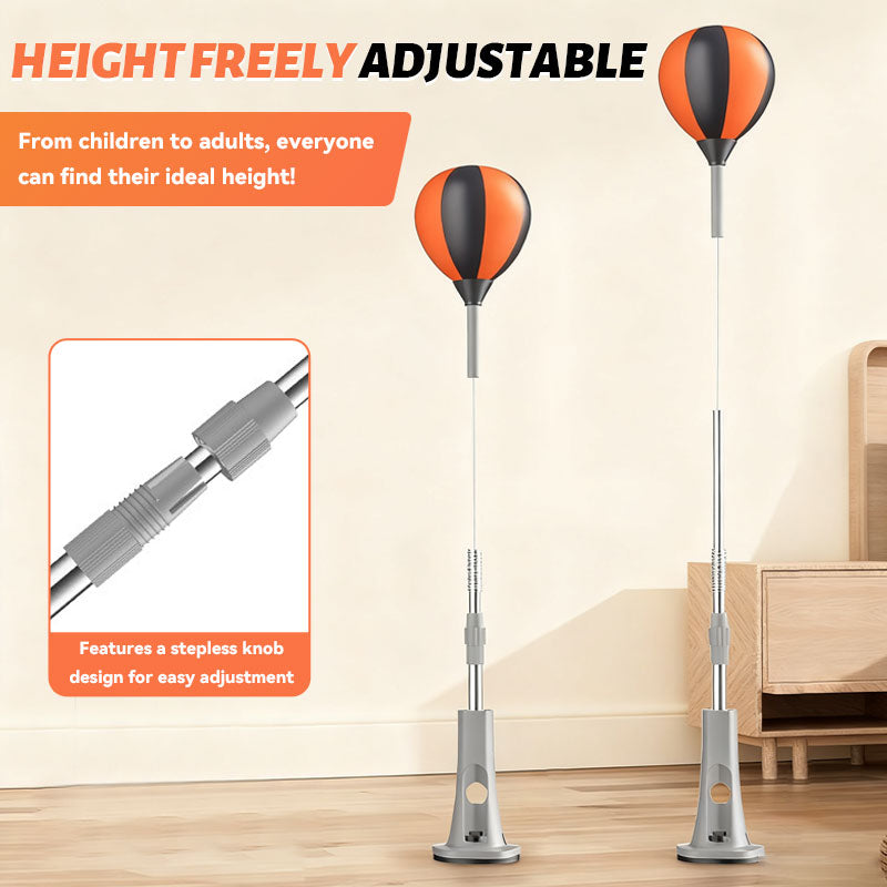 💥 Black Friday: 50% off! 🥊 Free-standing punch bag with speedball ⭐ | Height-adjustable & whisper-quiet | Extra-strong suction base 🏠