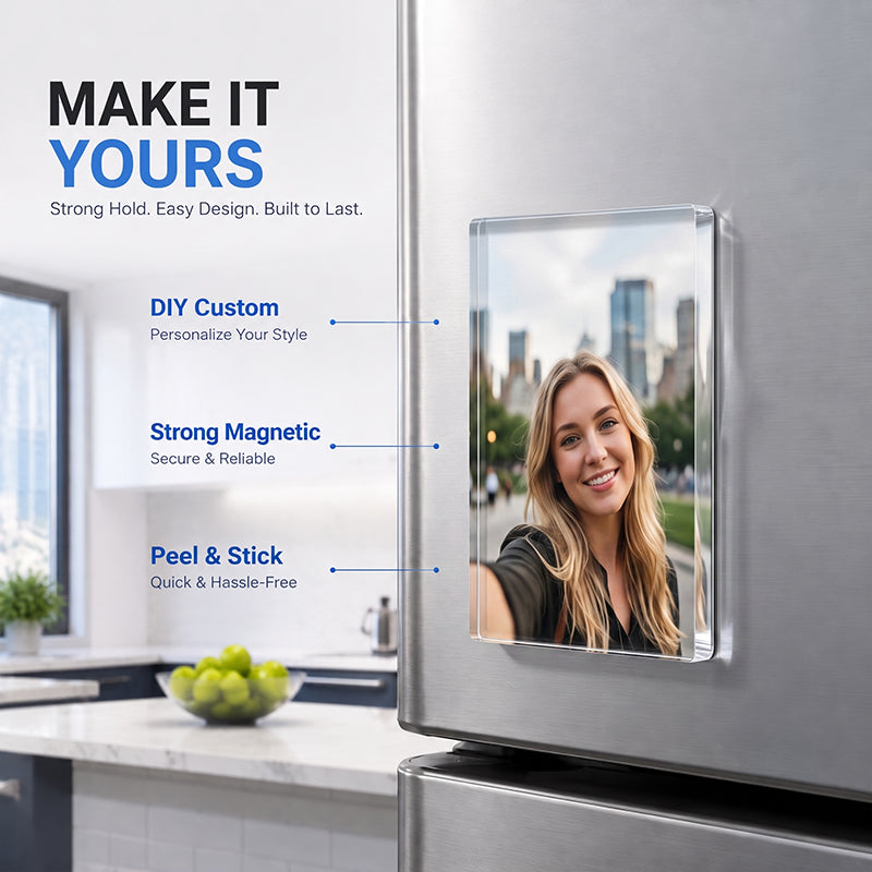 🧲 DIY Magnetic Fridge Magnet Making Kit with Clear Acrylic