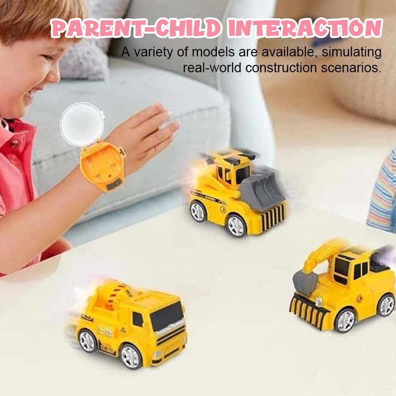 🚜Mini Alloy Excavator Watch Car for Kids ✨
