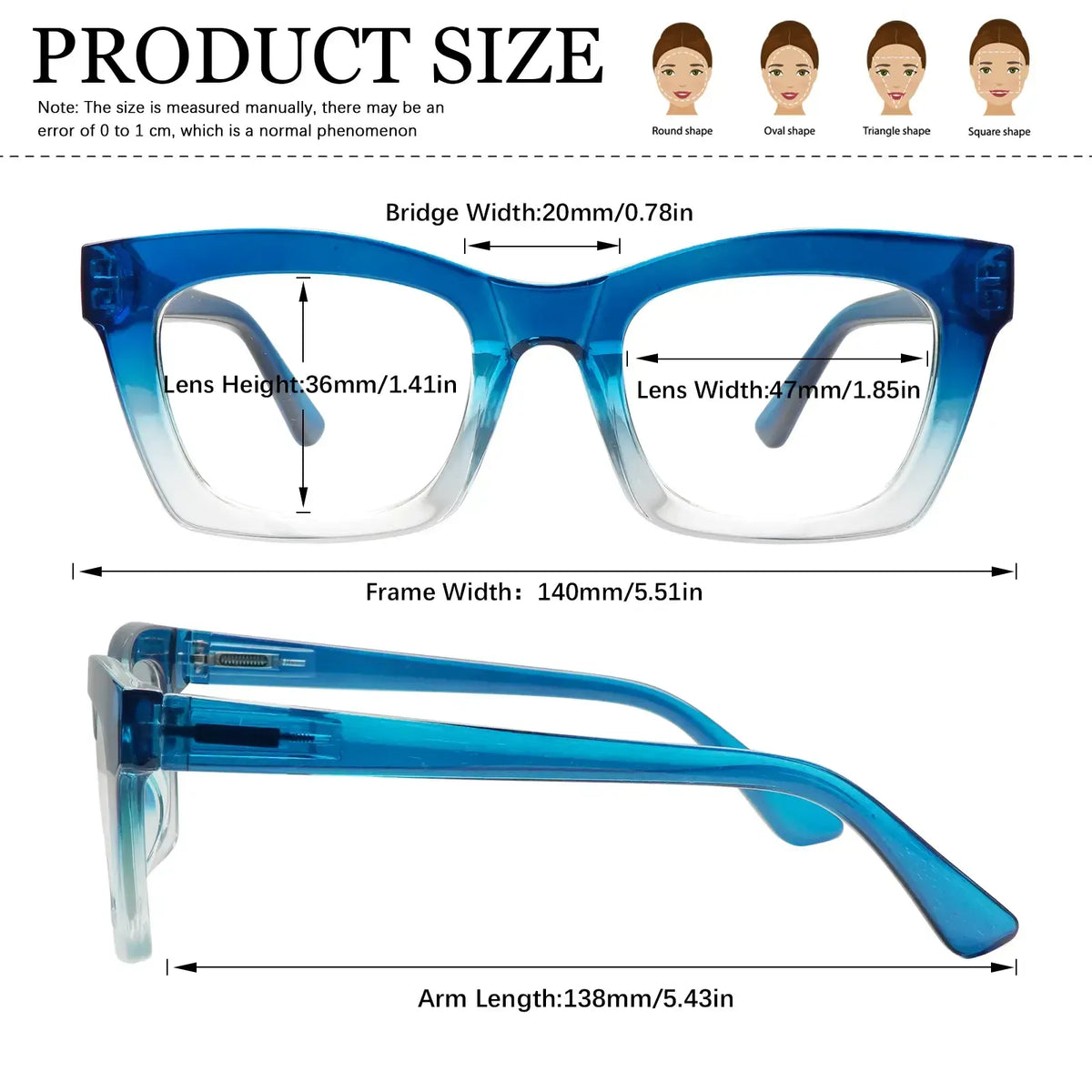 👓 Blue Light Filter Glasses Set, 4 Pairs, Unisex Reading Glasses