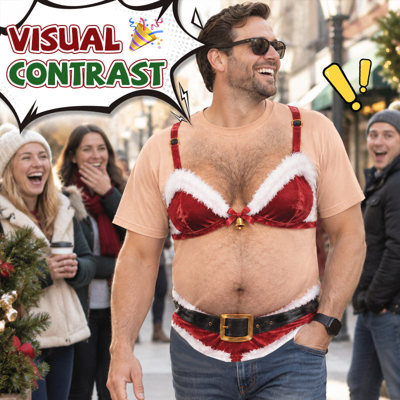 🎄 Hilarious Christmas Belly Illusion Costume – Funny Fancy Dress Outfit