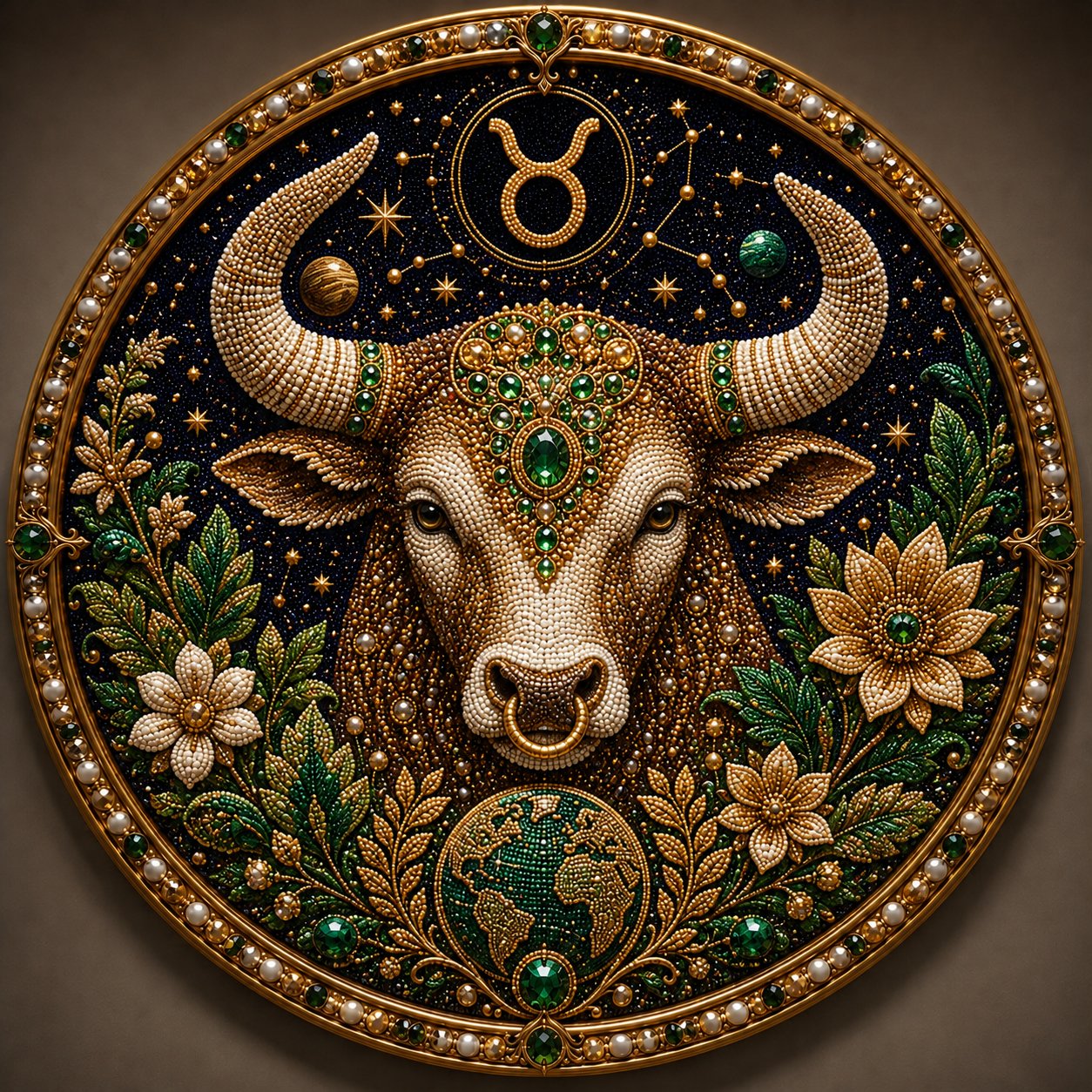 🌙 Magic On Your Wall! Luxury 3D Zodiac Pearl Art For A Cozy Home 🔮