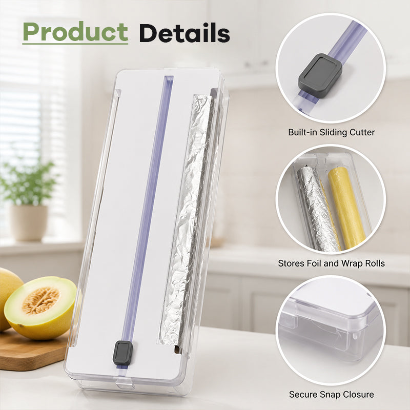 ✨ Premium Kitchen Cutter & Organizer – For Plastic Wrap and Aluminum Foil