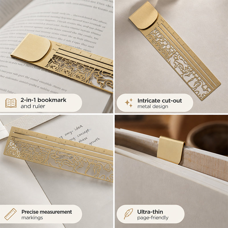 🐱 Cat Template Multi-functional Bookmark Ruler