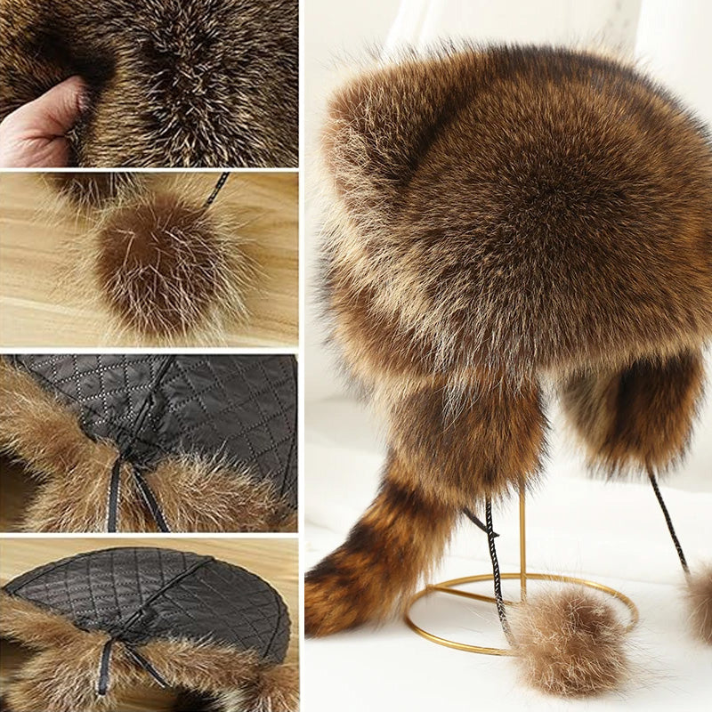 💥 50% OFF Black Friday! Luxurious Faux-Fur Hat (Raccoon-Tail Style) 🦌 | Winter & Outdoor