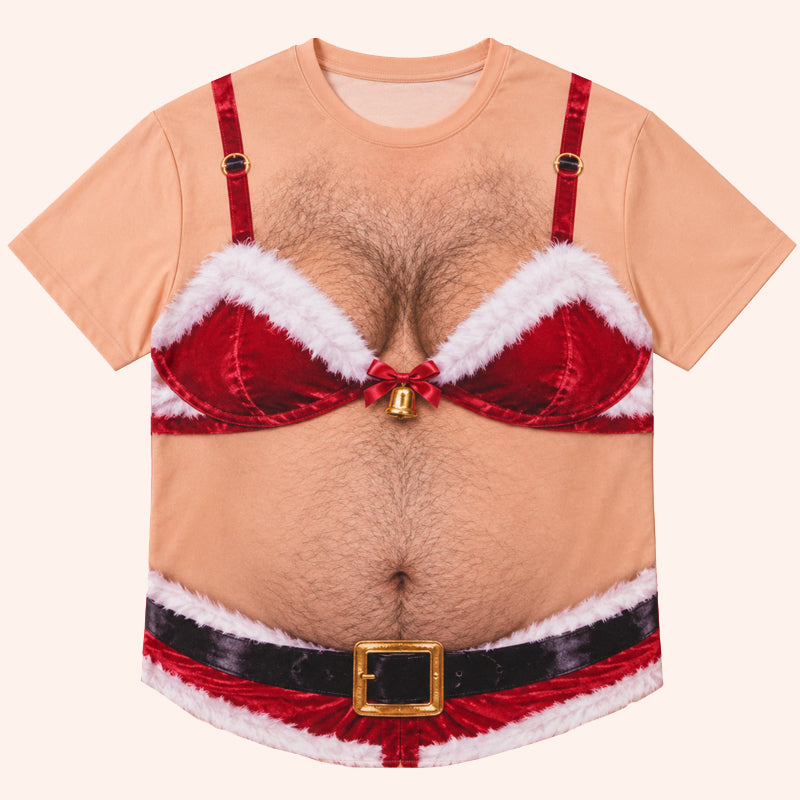 🎄 Hilarious Christmas Belly Illusion Costume – Funny Fancy Dress Outfit