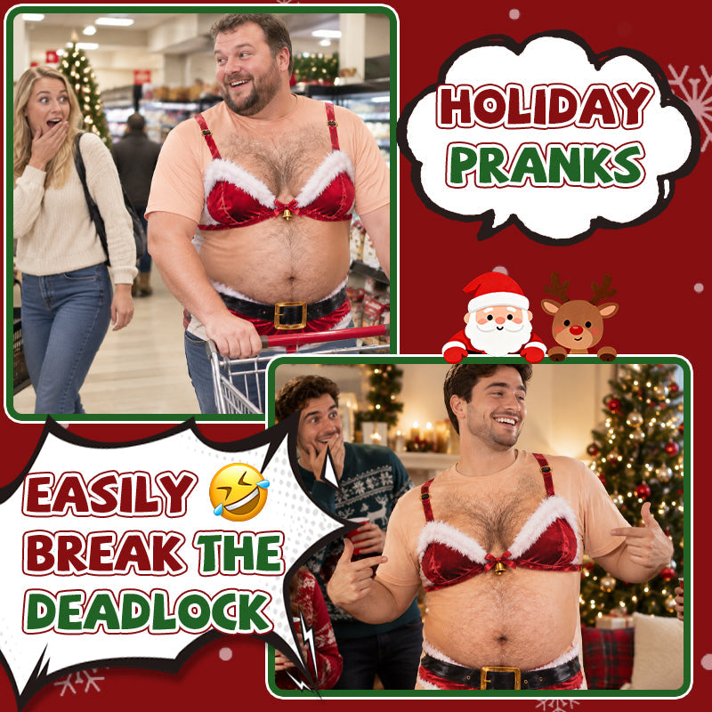 🎄 Hilarious Christmas Belly Illusion Costume – Funny Fancy Dress Outfit