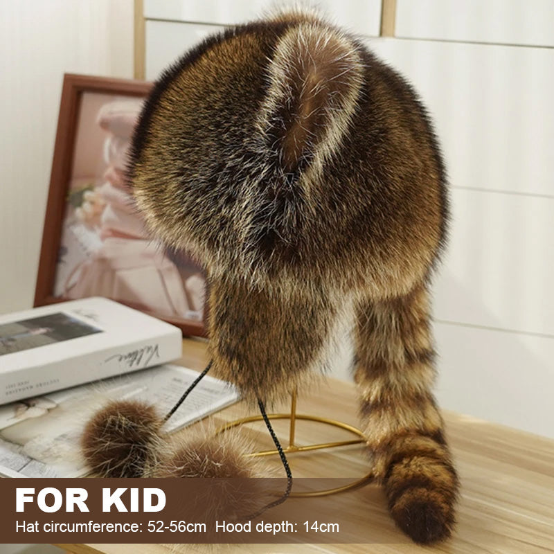 💥 50% OFF Black Friday! Luxurious Faux-Fur Hat (Raccoon-Tail Style) 🦌 | Winter & Outdoor