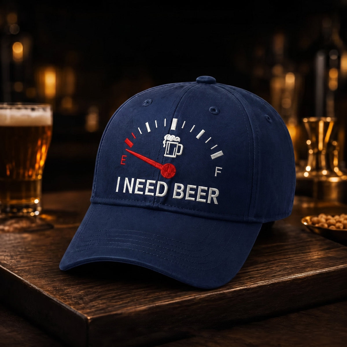 🔥LAST DAY 50% OFF - 🍺 ‘I NEED BEER’ Embroidered Baseball Cap – Unisex Novelty Cap 🧢