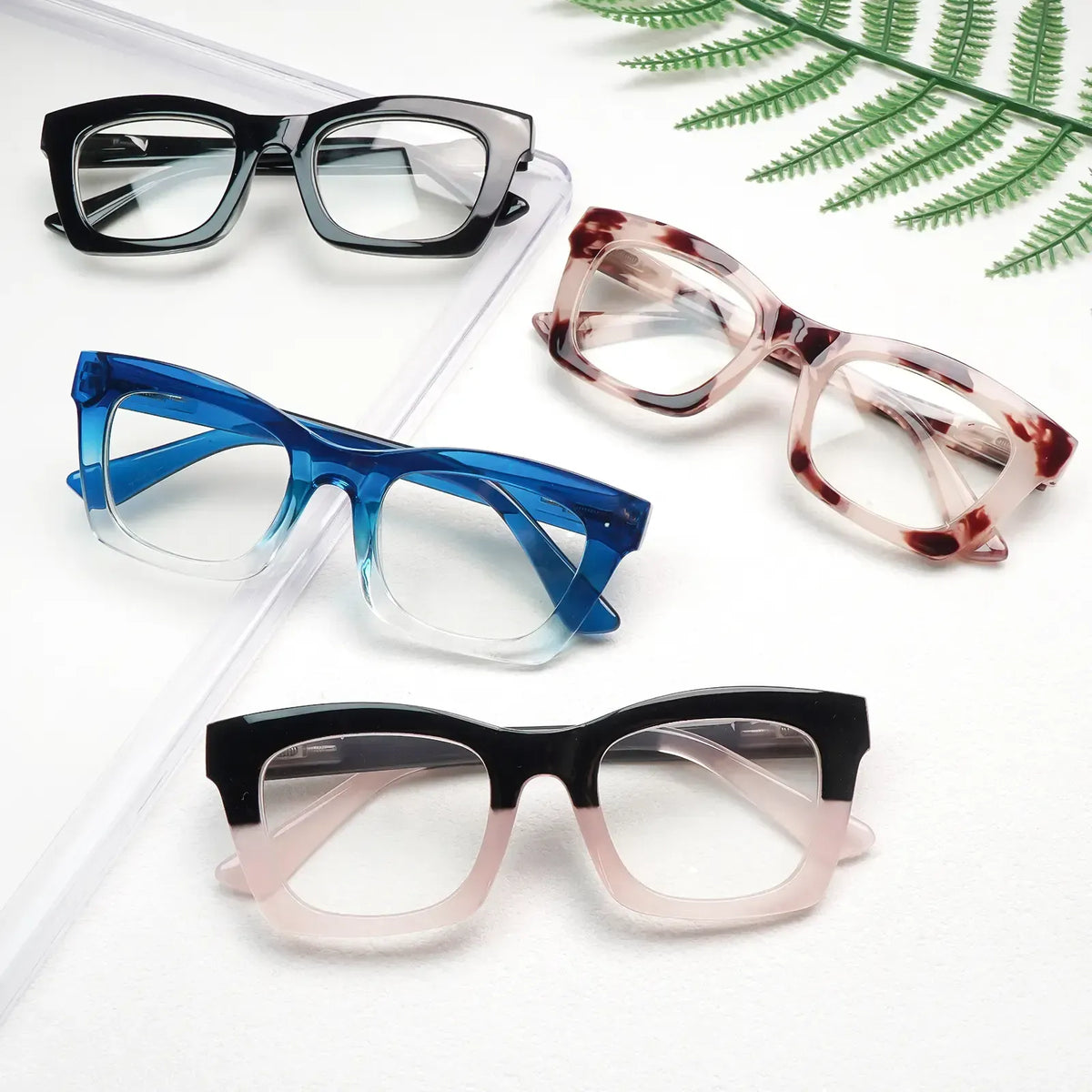 👓 Blue Light Filter Glasses Set, 4 Pairs, Unisex Reading Glasses
