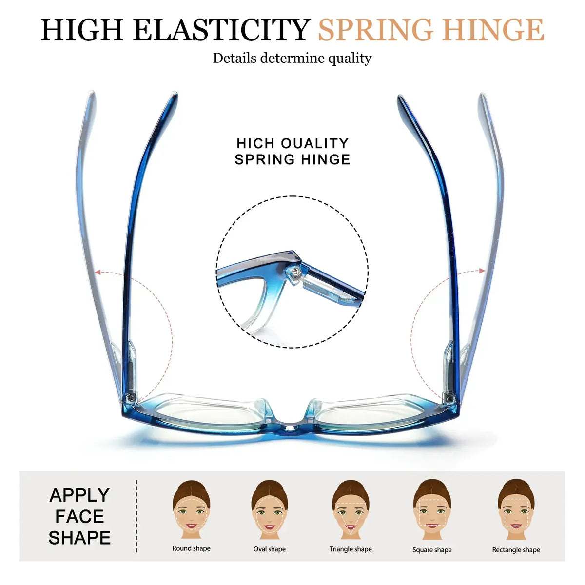👓 Blue Light Filter Glasses Set, 4 Pairs, Unisex Reading Glasses