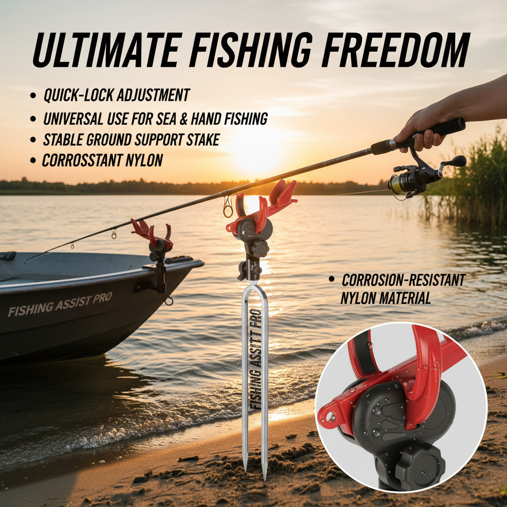 🎣 360° Self-Locking Fishing Rod Ground Stand 🪜
