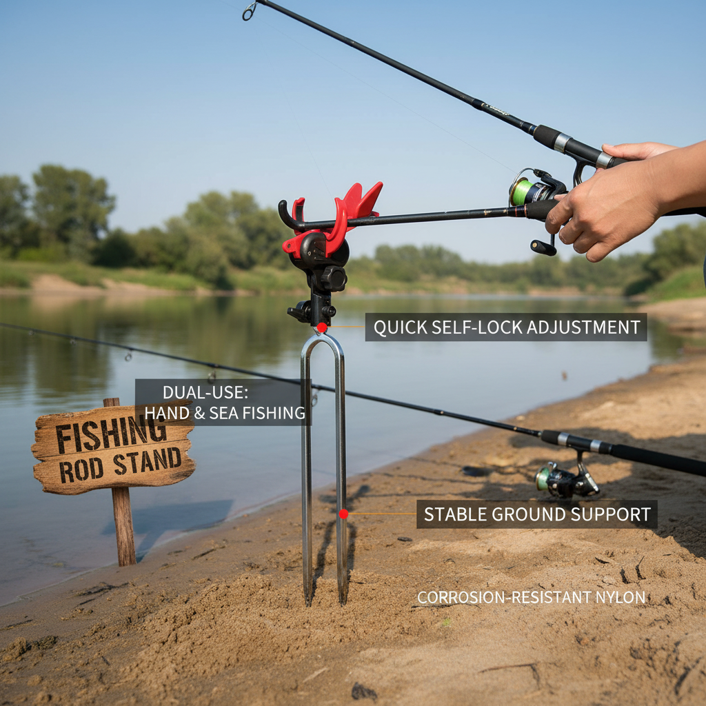 🎣 360° Self-Locking Fishing Rod Ground Stand 🪜
