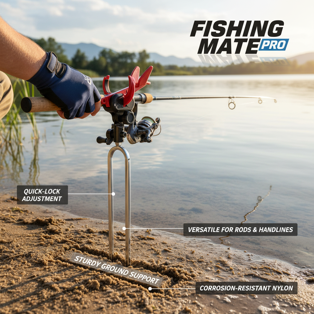 🎣 360° Self-Locking Fishing Rod Ground Stand 🪜