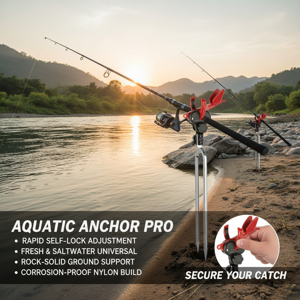 🎣 360° Self-Locking Fishing Rod Ground Stand 🪜