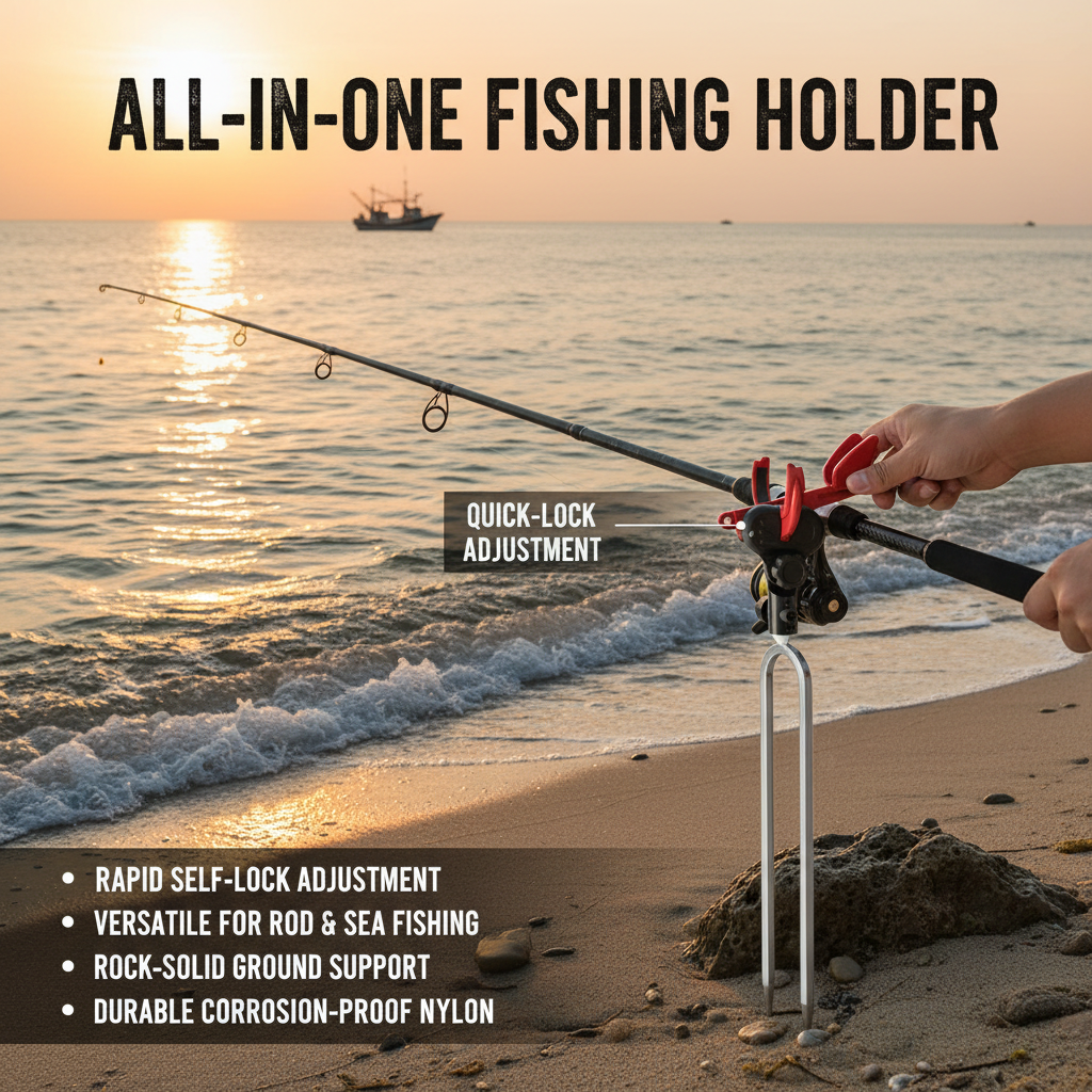 🎣 360° Self-Locking Fishing Rod Ground Stand 🪜