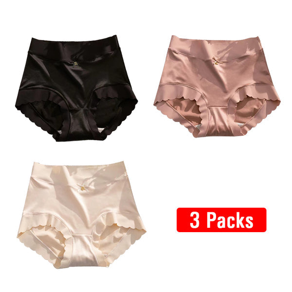 💖Size: 40-100 kg✨🎁Buy 1 get 2 (3-pack) 🎁Premium satin antibacterial Ice Silk moisture absorbing pantie