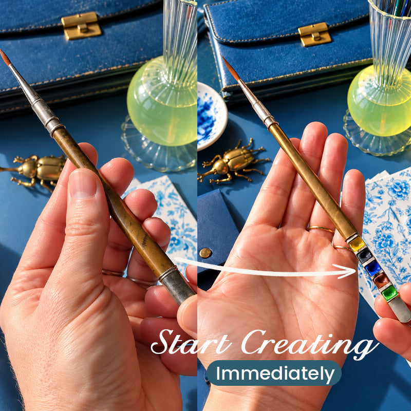 🎨 Portable Paintbrush & Colors Set – Create Anywhere, Anytime!