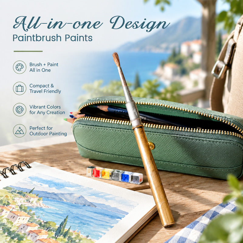 🎨 Portable Paintbrush & Colors Set – Create Anywhere, Anytime!