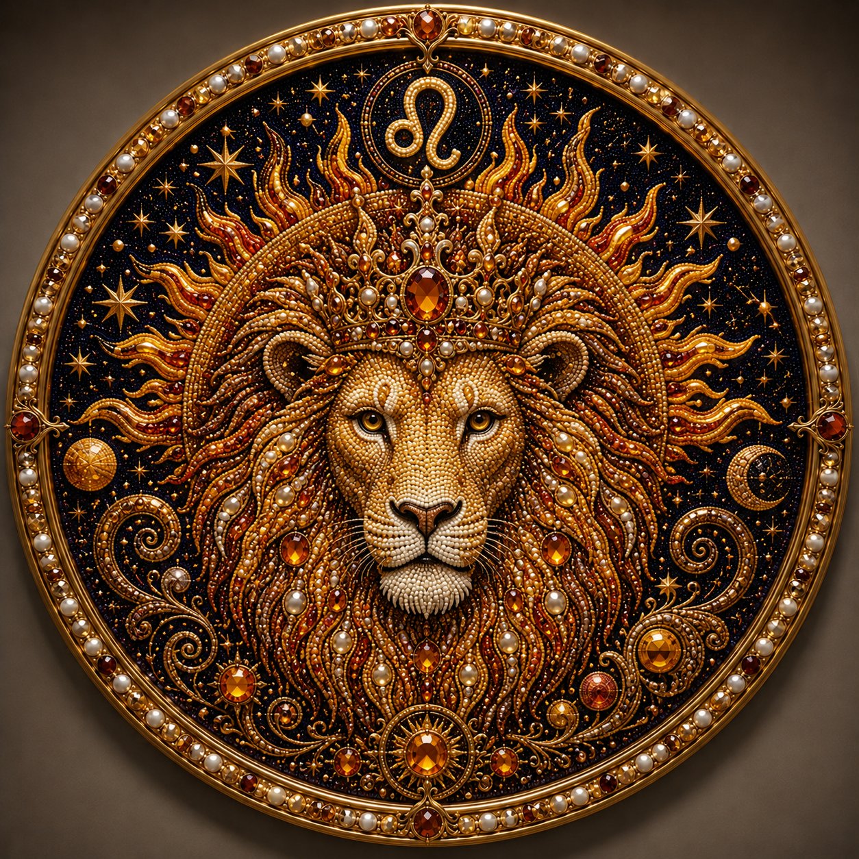 🌙 Magic On Your Wall! Luxury 3D Zodiac Pearl Art For A Cozy Home 🔮