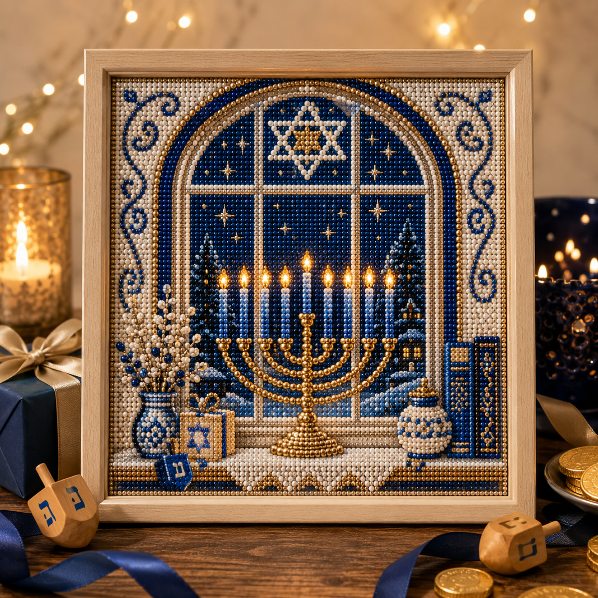 🕎✨ Hanukkah Pearl Art DIY Kit — create something beautiful together, one pearl at a time