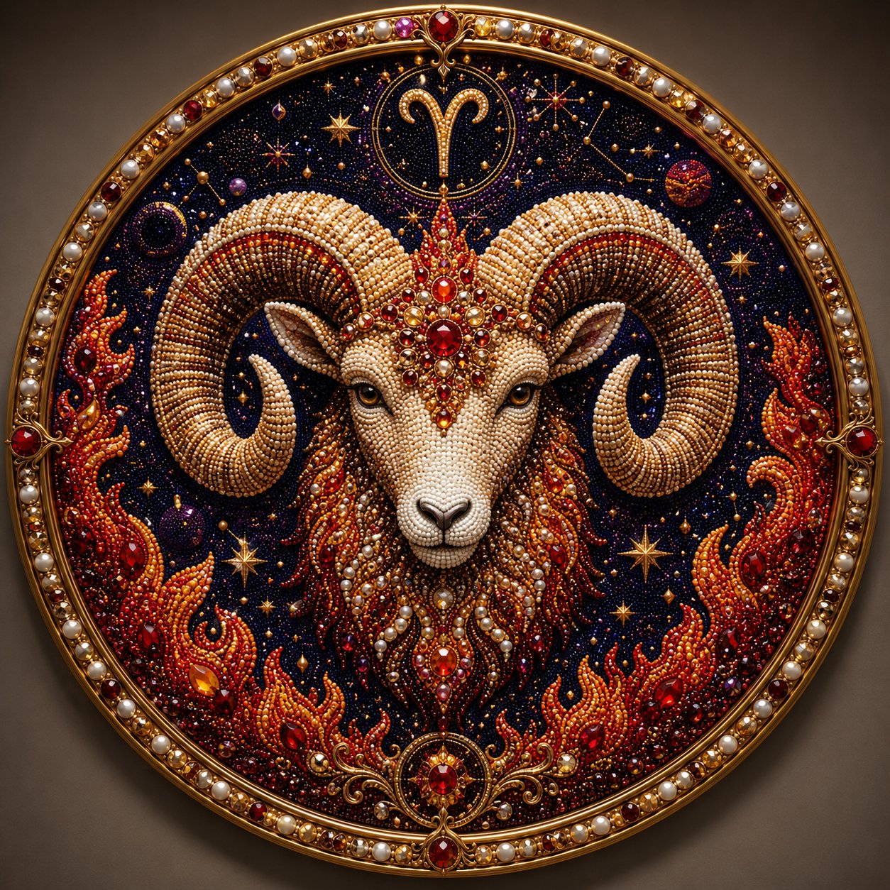 🌙 Magic On Your Wall! Luxury 3D Zodiac Pearl Art For A Cozy Home 🔮