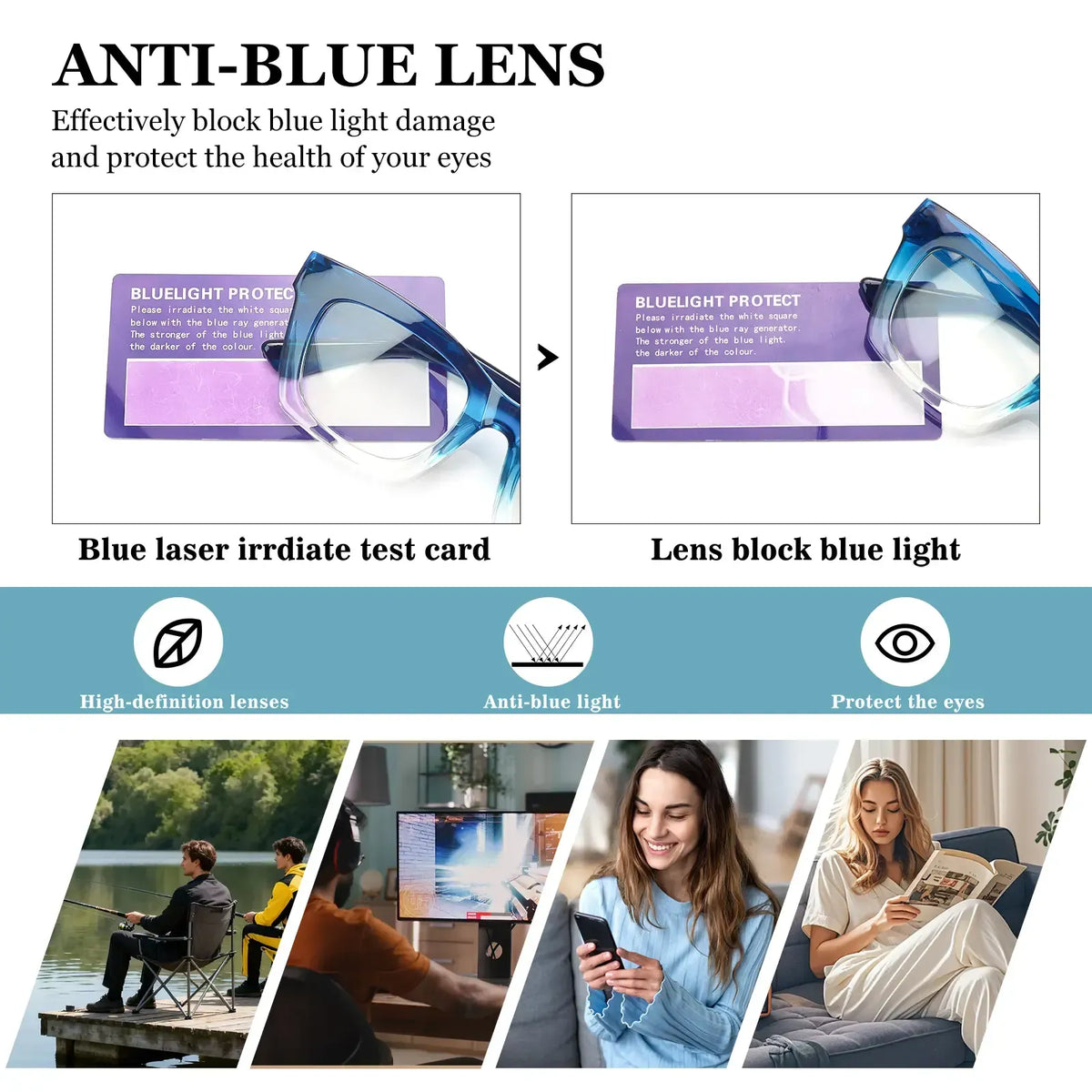 👓 Blue Light Filter Glasses Set, 4 Pairs, Unisex Reading Glasses