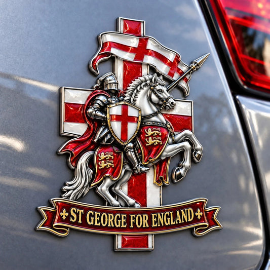 🛡️ St George for England Metal Car Emblem – A Symbol of Protection & Blessing