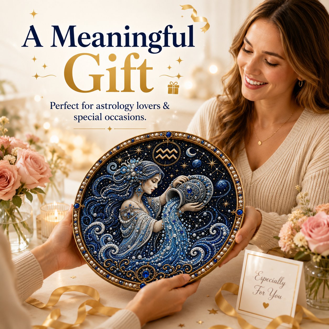 🌙 Magic On Your Wall! Luxury 3D Zodiac Pearl Art For A Cozy Home 🔮