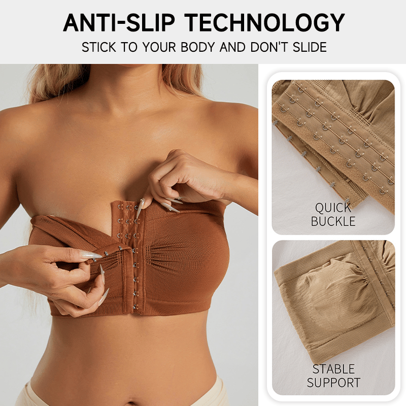 ⌛buy more, save more💞Large strapless bra with breathable front closur